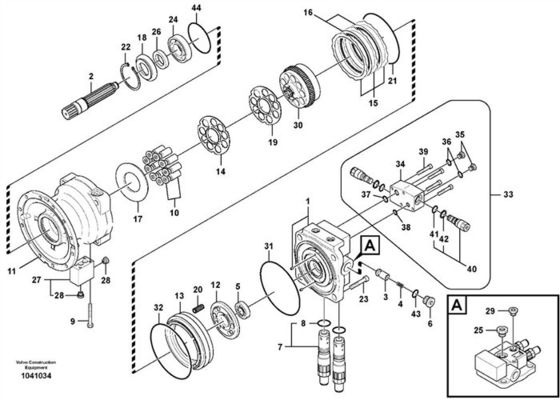 Escavatore di sigillatura Swing Motor di VOE14601385 14601385 Kit For EC300D VOE