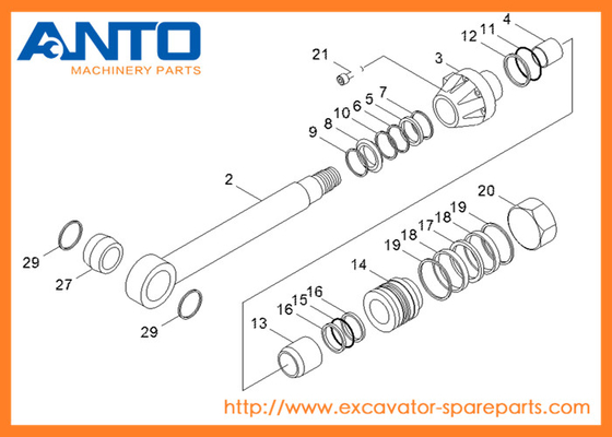 31Y1-10160 HCE Seal Kit Hyundai Parti di cilindri di olio per escavatori per R250LC-7 R250LC-3
