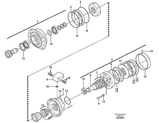 VOE990849 Parti di ricambio per escavatori a anello O per VOE EC235C EC240B EC240C EC250D EC250E