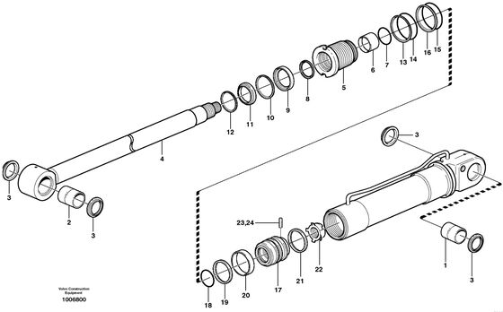 VOE990596 Parti di ricambio per escavatori ad anello O per Vo-lvo EC160B EC160C EC160D EC160E EC170D