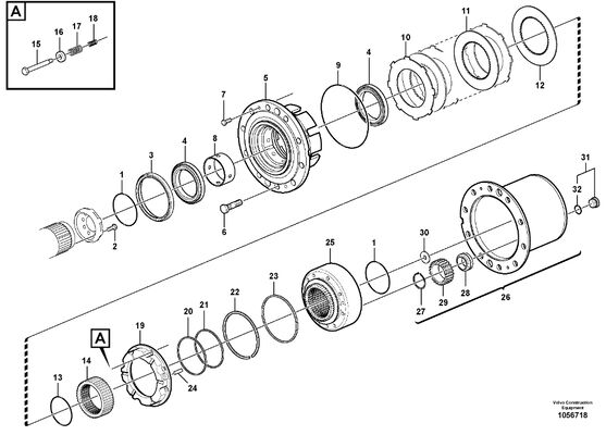 VOE14558960 14558960 Ricambi per escavatori a disco per EW160C EW180C EW205D EW210C