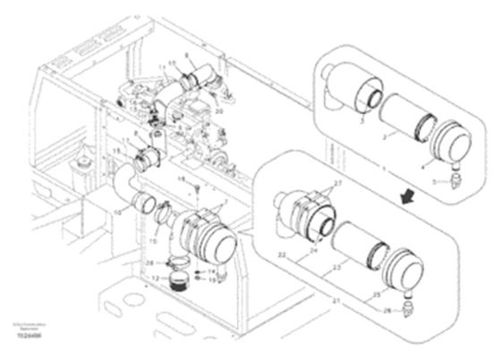 Pezzi di ricambio dell'escavatore del sistema di entrata del tubo flessibile VOE14518258 per VOE EC160B EC180B EC210B