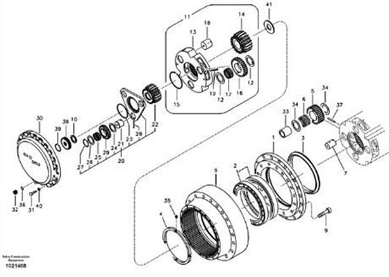 Ingranaggio VOE EC330B dell'escavatore VOE14522997 14522997