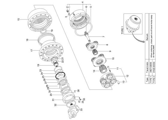 VOE14604652  Escavatore Parts VOE EC460B della vite ZTAJ-00013