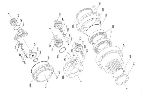 3503190-0109 escavatore Final Drive Parts Hyundai R290LC7 del pignone solare