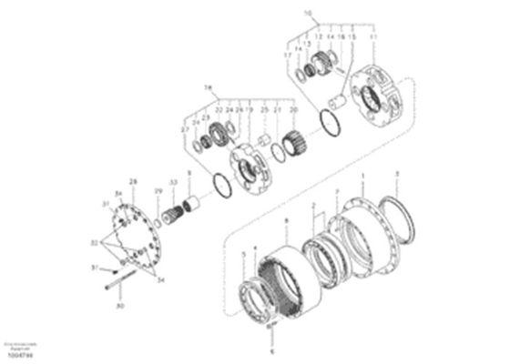 SA711730290 Gear Box Secondary Sun Gear For VOE Excavator EC210