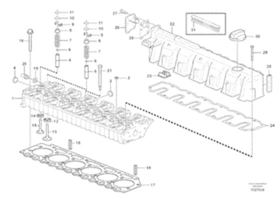 20943385 escavatore Engine Spare Parts della guarnizione VOEL della testata di cilindro VOE20943385