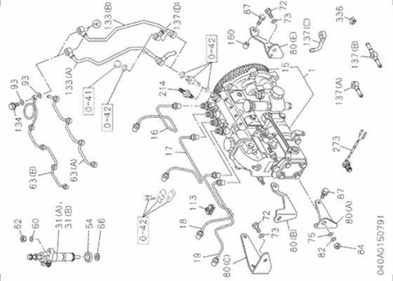 1153113010 ugello dell'iniettore di 1-15311301-0 Hitachi ZX200 ZX110