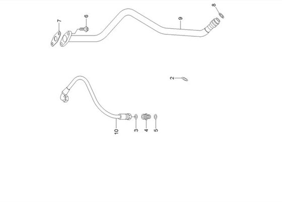 Impianto idraulico di Turbocharge del raccordo di scarico dell'olio di Hyundai R210LC9 3975077