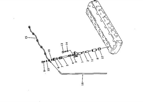 6136-71-5310 tubo di caduta dell'iniettore per il motore S6D105 di KOMATSU